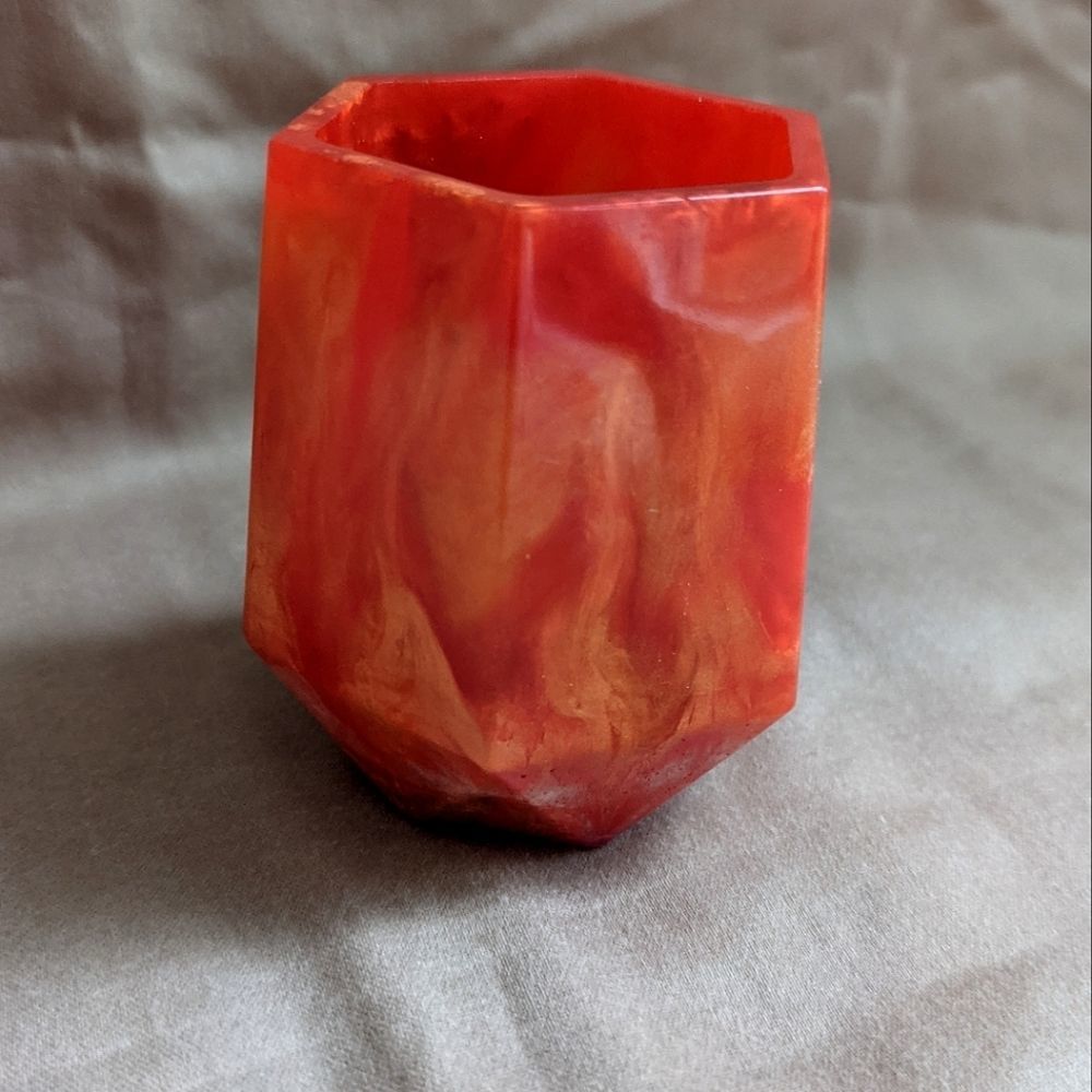 Firey Red and Orange Make-up Brush Holder